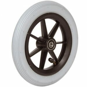 06033016 Ruota 6 x 1 flexel con copertone grigio