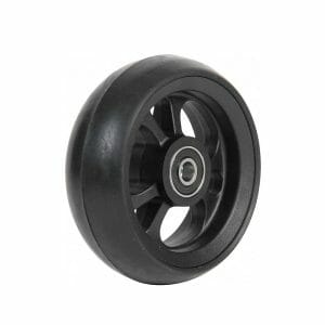 06033207 Ruota 5′ in fibra cerchio nero gomma nera