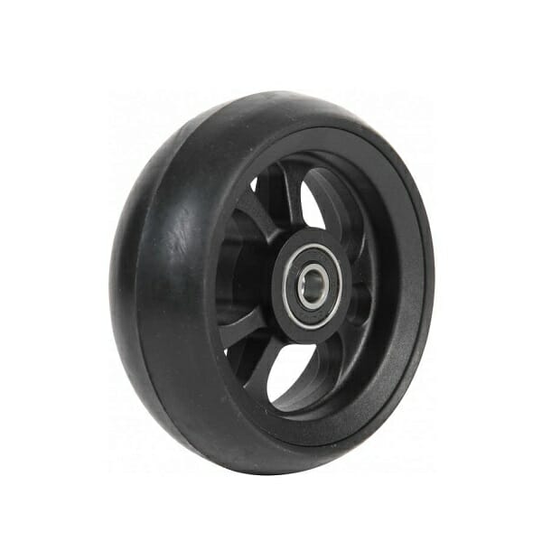 06033207 Ruota 5′ in fibra cerchio nero gomma nera