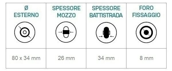 06033221 Ruota 3′ in fibra con cerchio nero gomma nera
