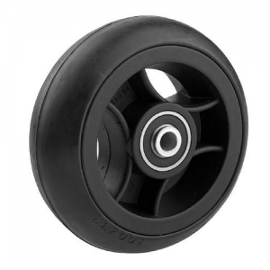 06069007 Ruota 4′ gomma piena nera profilo tondo