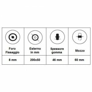 06033026 Ruota 8′ cerchio scomponibile flexel