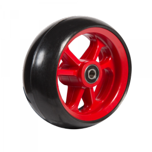 06033224 Ruota 5' gomma nera cerchio rosso