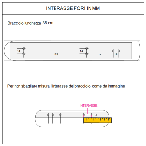 Bracciolo in poliuretano fissaggio piatto largo 07033006