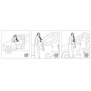 Cinghia per accesso ed uscita dell’automobile Allmobility