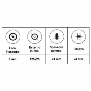 06033273 Ruota 5' senza LED trasparente