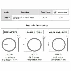 Copertone 24x1 38 poliuretano per carrozzina 05033161 a