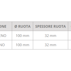 Ruota Letti Sollevatori e Barelle 100 x 32 mm 3 Ruota Letti Sollevatori e Barelle 100 x 32 mm