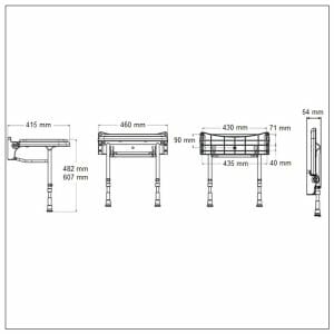 Sedile imbottito standard B 02010P Allmobility