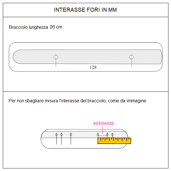 Bracciolo supporto tubolare 26×5 cm 07069001