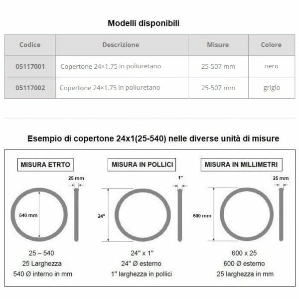 Copertone per carrozzina disabili 24×1.75