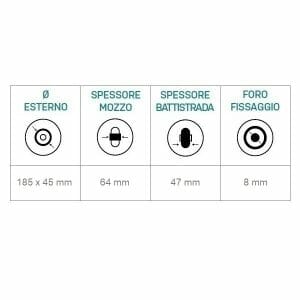06004002 Ruota anteriore 7′ in poliuretano