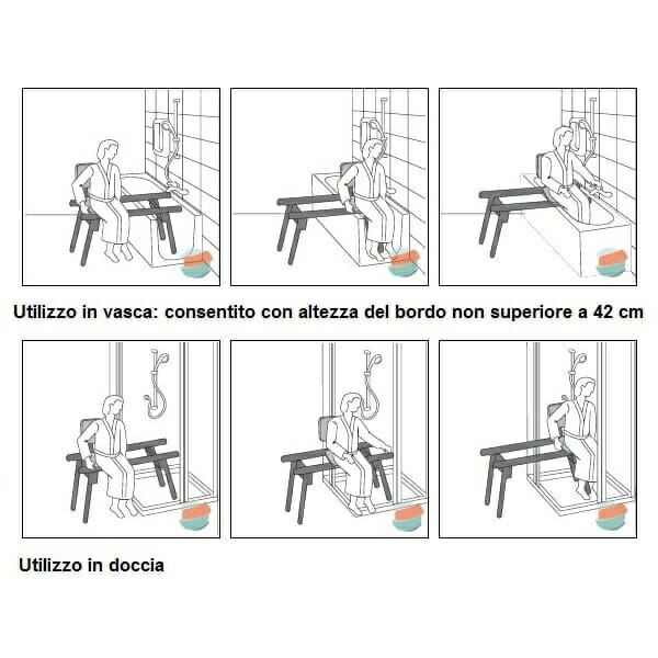 Panca da bagno Transfer Allmobility BA PANCTRSCH_A