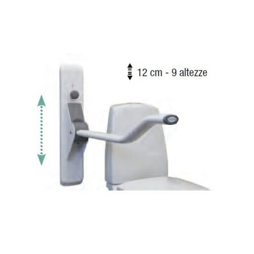 Bracciolo ribaltabile per wc Ergo Onda b