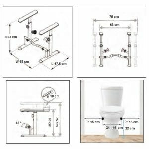 Supporto per WC SOstegno Allmobility b