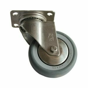 Ruota 100×30 mm con supporto inox