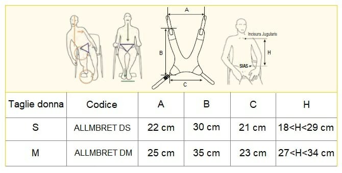 Corpetto a bretellaggio standard donna Allmobility
