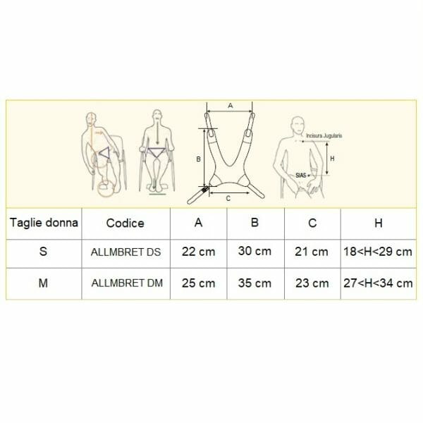 Corpetto a bretellaggio standard donna Allmobility