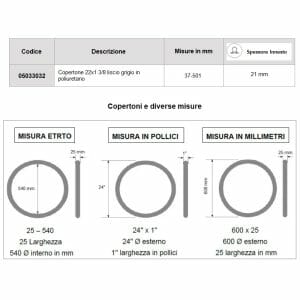 Copertone 22x1 in poliuretano per carrozzina 05033032