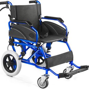 Sedia a Rotelle Pieghevole Super-Leggera Da Transito in Alluminio