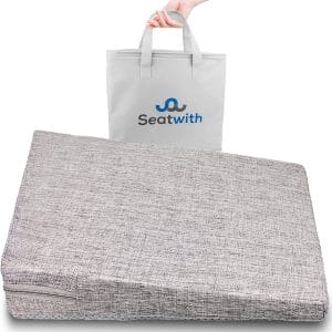 Comodo Cuscino a Cuneo - Cuscino Sedia Ufficio Con Rivestimento Antiscivolo E Borsa per Il Trasporto - Cuscino Sedia Da Ufficio, Cuscino Sedile Auto, Cuscino per Sedia Da Ufficio