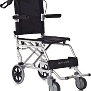 Sedia a Rotelle in Alluminio Da Viaggio, Carrozzina Da Transito, Carrozzina Da Trasferimento, Seduta 36 Cm